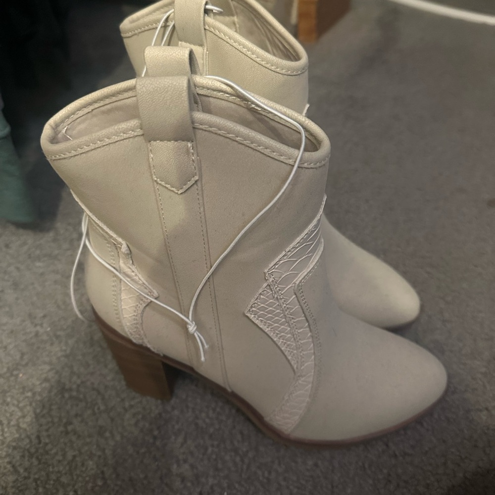 Altar'd State Cream Heeled Boots